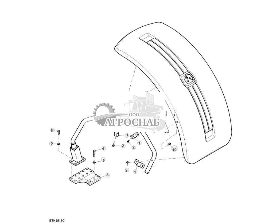 Переднее крыло, широкое, Deluxe, правое 